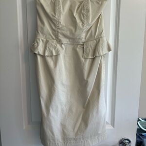 Marc By Marc Jacobs Cream Strapless Sheath Dress